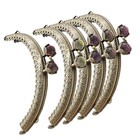 5 Pcs Metal Purse Frame  Bronze Bag Kiss Clasp Lock  Retro Style Arch Frame Coi