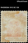 Rhodesia 1913 Sc 136 King George V Black   Violet  ii  7s 6p Mhr Vf