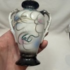 Vintage Japanese Satsuma Style Dragon Vase Hand Painted Ceramic With Handles