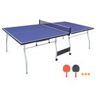 8ft Foldable Ping Pong Table Set With Net  2 Table Tennis Paddles And 3 Balls