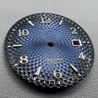 Silver 35mm Gradual Blue Nail Datejust Watch Dial No Lume For Movement Nh35 Nh36