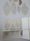 Vtg 1960s 1970s Tattoo Acetate Stencil Asstd Hearts Daggers 137