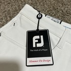 Footjoy Golf Pants Mens 34x32  actual 33x30  White Stretch Performance Slim Fit