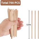 700 Pcs Natural Wooden Coffee Stirrers  5 5  Disposable Stir Sticks  Ideal For C
