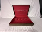 Classic Wooden Silverware Chest Flatware Storage Box Vintage