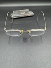 Vintage American Optical Ful-vue Pince-nez 1 10 12k Gf Glasses Us Army Case Pati