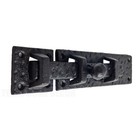 Large Cast Iron Barrel Slide Bolt Door Latch Hammered Look Heavy Duty Black