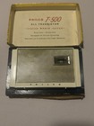 Vintage Philco Transistor T500 Radio 1950s Leather Case Clean