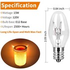 Colwatt 15-pack Salt Lamp Bulbs  15 Watt Light Bulb For Plug-in Scentsy Wax   