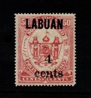 Labuan 1904 4c On 50c  Sg 136  Full Off-set Of Overprint  Fine Mint  Cat    15 