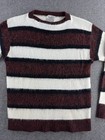 Vtg 60s Kandahar Deluxe Usa Mens Dupont Orlon Fuzzy Striped Sweater M