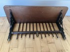 Antique Stick And Ball Style Wood Wall Mount Shelf Cast Iron Dragonfly Brackets