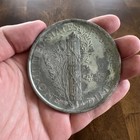 Mercury Dime Coin Paperweight Metal Collector Office Home Desk Decor Patina Gift
