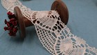 Antique French Bobbin Lace Ribbon Linen Machine Dentelle Du Le Puy Vintage