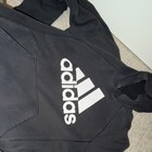 Adidas Black Pullover Hoodie Men s Size S Cotton Fleece Long Sleeve Logo