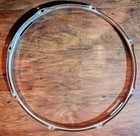 Vintage Wfl ludwig 14  Nickel Over Brass nob Hoops rims 40s 50s 60s Era