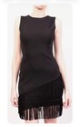 Azzaro Paris Vintage Grandiose Black Fringed Evening Dress Us 6