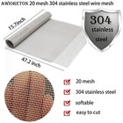 304 Stainless Steel Mesh Screen 20 Mesh Woven Wire Screen For Window Screen filt