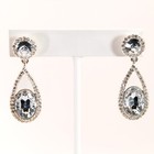 Charter Club Silver-tone Crystal Teardrop Drop Earrings