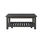 Bowery Hill Barn Door Collection Solid Wood Coffee Table Antique Black