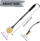 Back Scrubber For Shower Long Handle Body Brush Deep Clean Men Women Grey 20 5 