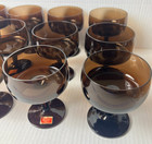 Set Of 12 Vintage Gorham Sherbert Champagne Glasses Reizart Brown Crystal 4 3 8   