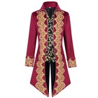Men s Steampunk Vintage Jacket Gothic Victorian Pirate Prince Frock Tail Coat