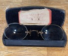 10k Solid Gold Antique Spectacles Eye Glasses W Case  Shape Rare