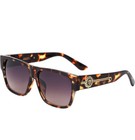 Men Sunglasses Fashion Design Tortoise Black Frame Hip Hop Style Square Shades