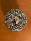 Victorian Edwardian Sterling Silver Vanity Jar Cut Glass Repousse 3   