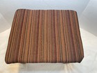Vintage Foot Stool Striped Upholstered Ottoman Rectangle Mc 14 5 X 12 5 X 10 5
