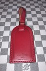 Authentic Louis Vuitton Large Red  W Gold Hardware Leather Name Tag 