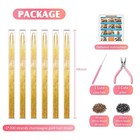 Champagne Gold Hair Tinsel Kit 48 Inches 1200 Strands With Tools And Instruction