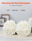 Vevor 105 Pcs Artificial Silk Hydrangea Flowers 9 8 In Bouquet Arrangement White