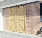 Ceiling Mount Double Sliding Barn Door Hardware Box Track Rolling Track Kit