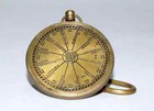 Vintage Style Nautical Sundial Pocket Watch Pendant Charm Really Works Gift Item