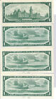 Rc0124 Canada 1954  1 Au unc Lot Of 4  Various Signiture Combine Shipping
