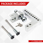 2   Receiver 8   Drop Rise Adjustable Trailer Tow Hitch Dual Ball W lock 12500lb
