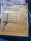Lot Of Four Vintage Nu-view Fingerboard Chart Bass  Banjo And Violin  Nos