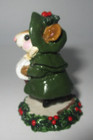 Wee Forest Folk Figurine Miss Noel Green Dress White Muff M-146 Mint No Chips 