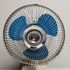 Vintage Panasonic 9 oscillating Fan  F-9100 Blue Blades Two Speed Box Working