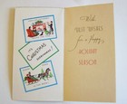 Vintage Christmas Greeting Card - Candles On The Tree  Etc 