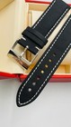 22mm Breitling Black Nylon leather Men   s Wrist Watch Strap Band
