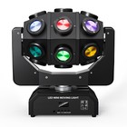 Moving Head 18 Led Rotating Beam Dmx512 Stage Light Rgbw Dj Disco Party Club