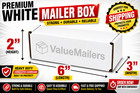 6x3x2 White Corrugated Shipping Mailers Packing Box Boxes Folding 50 100 To 1000
