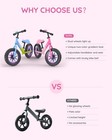 Lilian gema Toddler Balance Bike Colorful Lighting  12   Kids Balance Bike 2-5