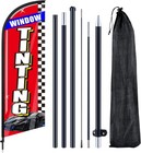 Advertising Feather Flag 7 Ft Advertising Swooper Flag Banner Signs With Pole   