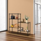 1 Piece Black Five Level Kitchen Shelf  Easy To Assemble And Adjustable Height