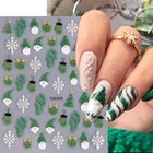 8 Sheets New Year Nail Stickers 3d Self-adhesive Gingerbread Man Christmas 4