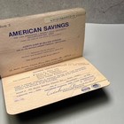 Vtg The American Savings   Loan Bank Passbook 1970s Closed Embossed Banking Prop